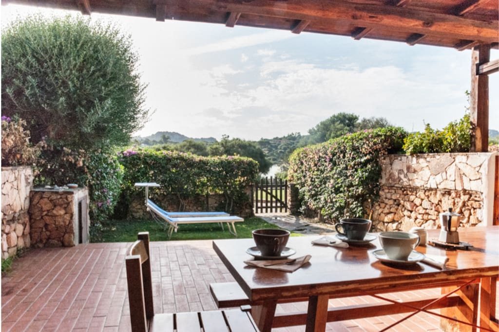 Private terrace with garden
