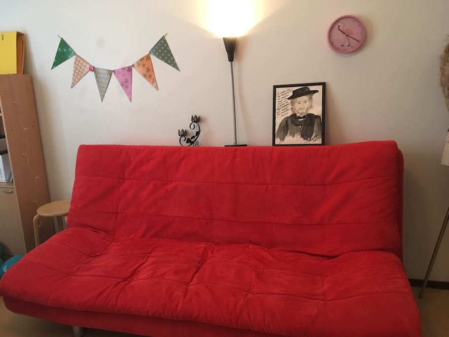 Couch, also could be used as a double bed!