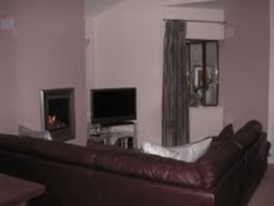 This is the tv area. It's a shared space with dining and kitchen area.