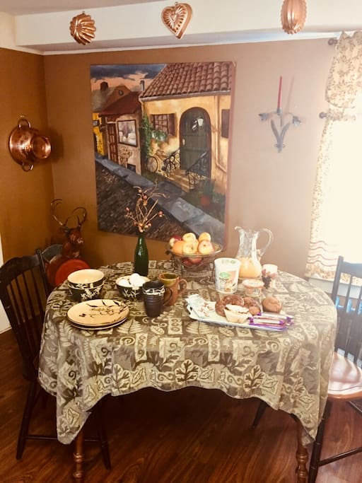 Continental breakfast to be discussed before your visit of preferences
