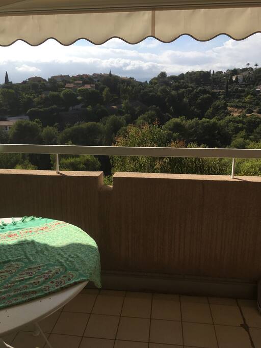 Vue agréable sur les collines niçoises