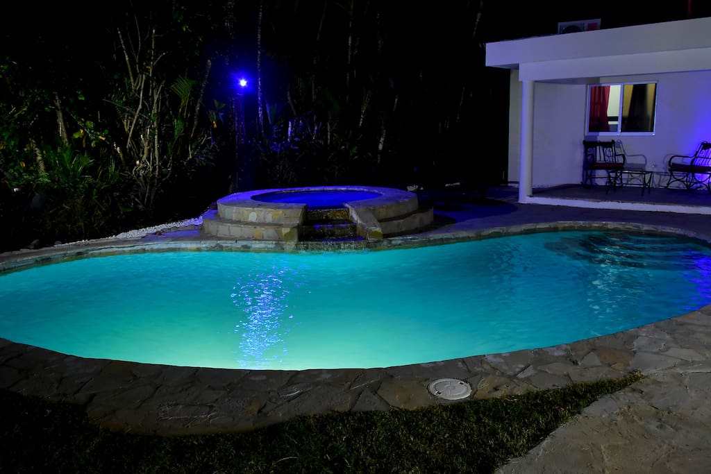 Backyard view at Night