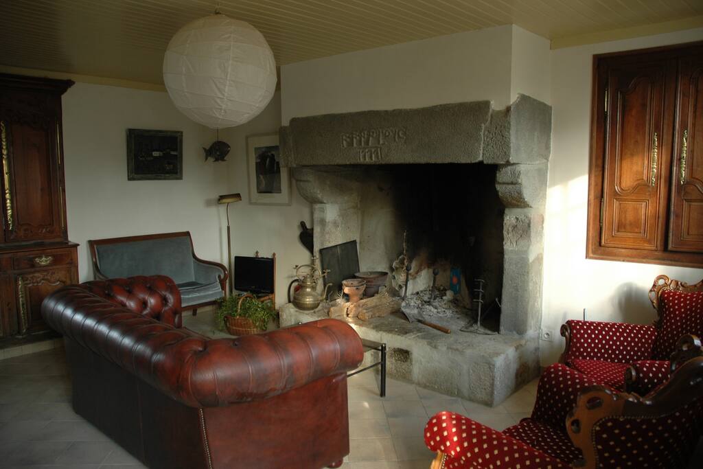 huge fireplace!