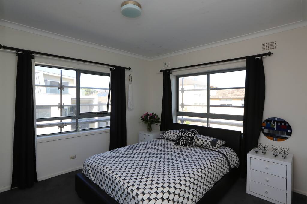 Main bedroom with huge built ins. (Scaffolding has since been removed. Updated photos on request)
