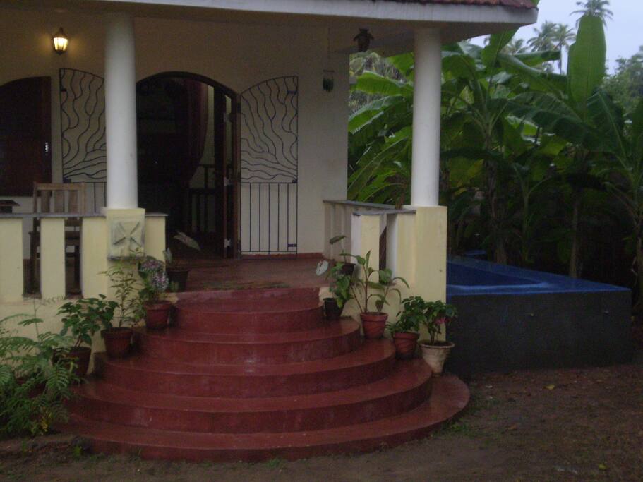 Entrance and plunge pool