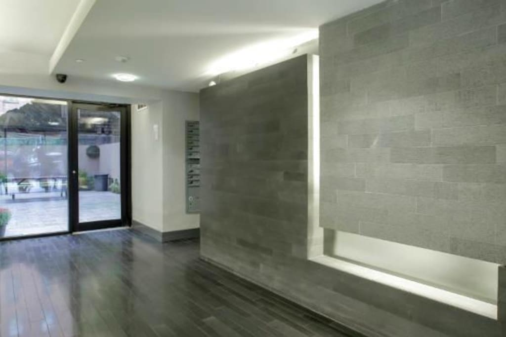 Clean, modern entryway
