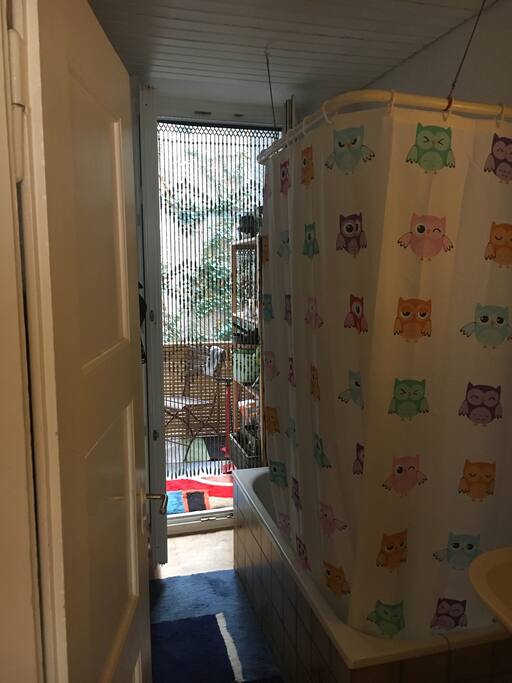 bathroom + balcony