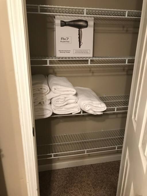 The bathroom closet
