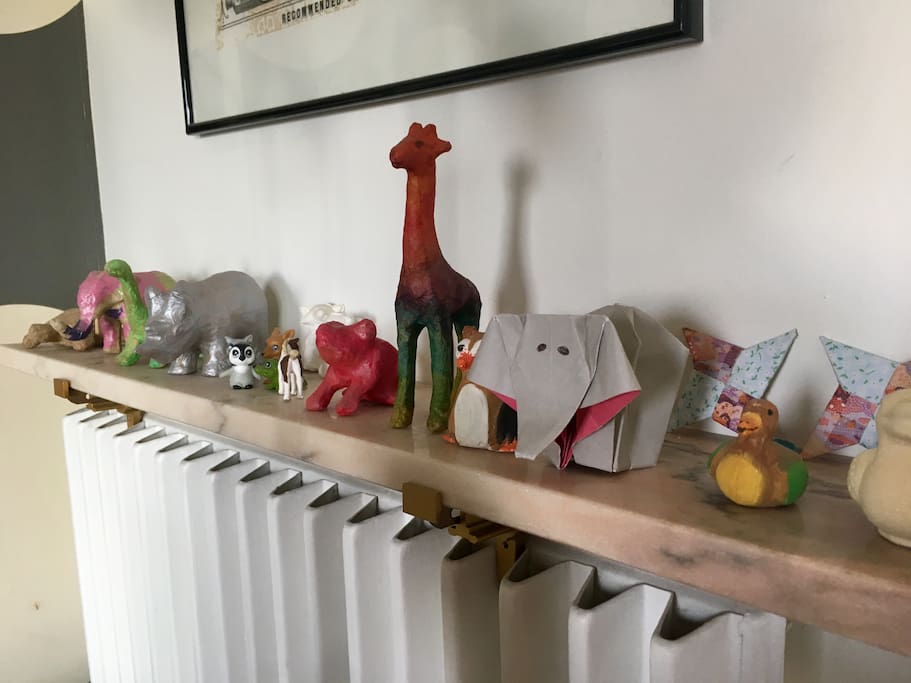 On aime les animaux mais en papier pour cause d'allergie.