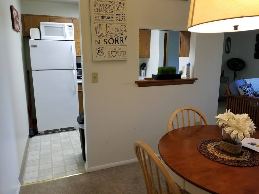 Second angle from dining room into kitchen