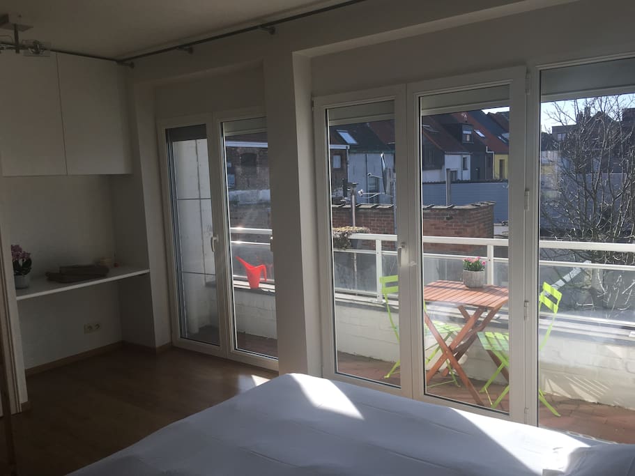 Plenty of light in the bedroom