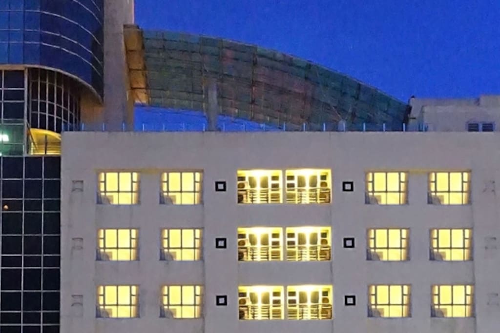Front view of the building