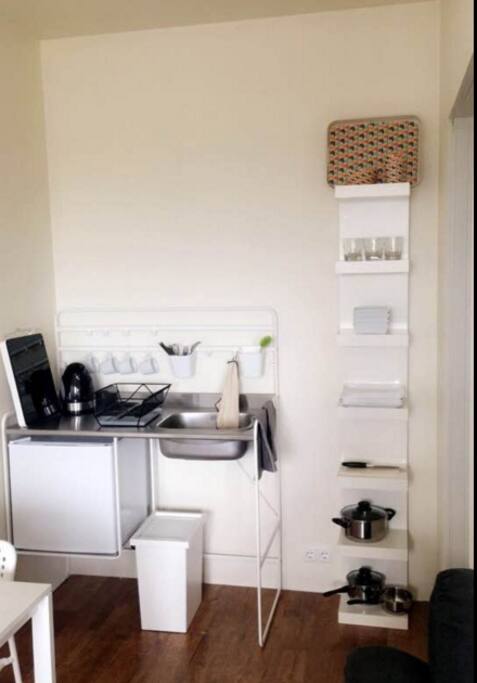 Here is the kitchen area, you can cook simple dinner and get clean and fresh water to drink.