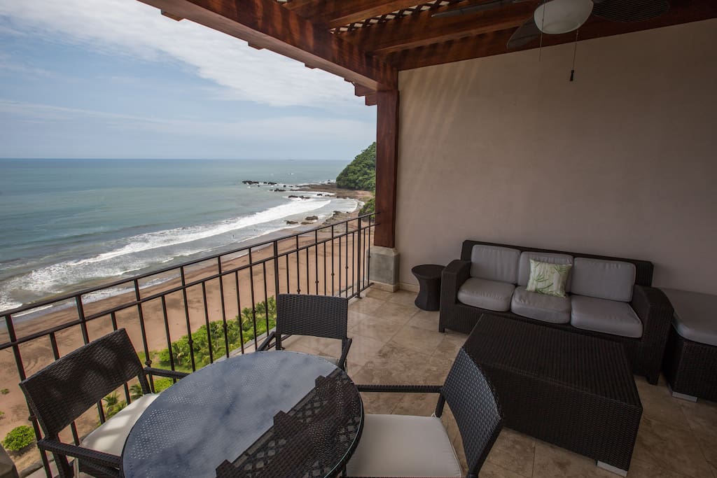 View of the Pacific Ocean from the terrace.
