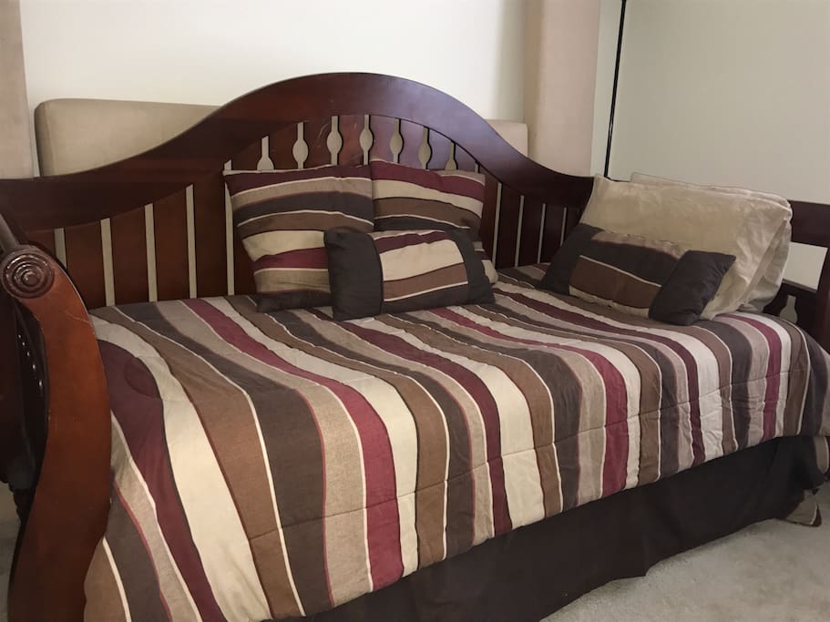 Comfortable day bed for a good night's rest.
