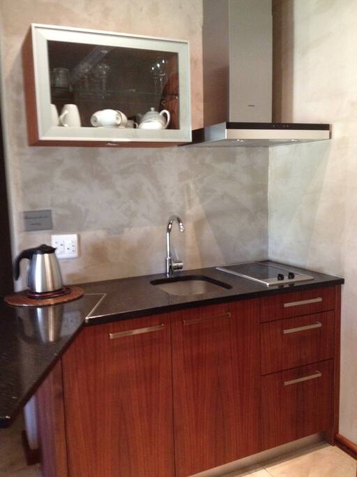 open plan kitchenette fully equipped