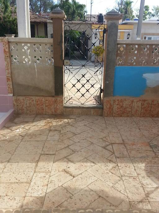 La entrada de la casa