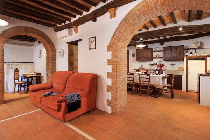 La Corte Apartment - 3 Bedrooms With Bathroom - Rapolano Terme