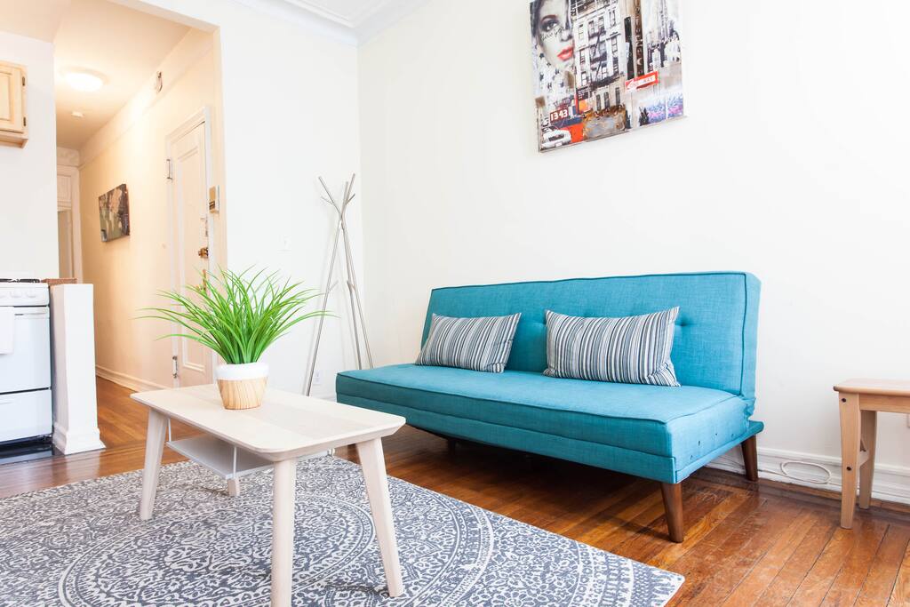 very bright living area