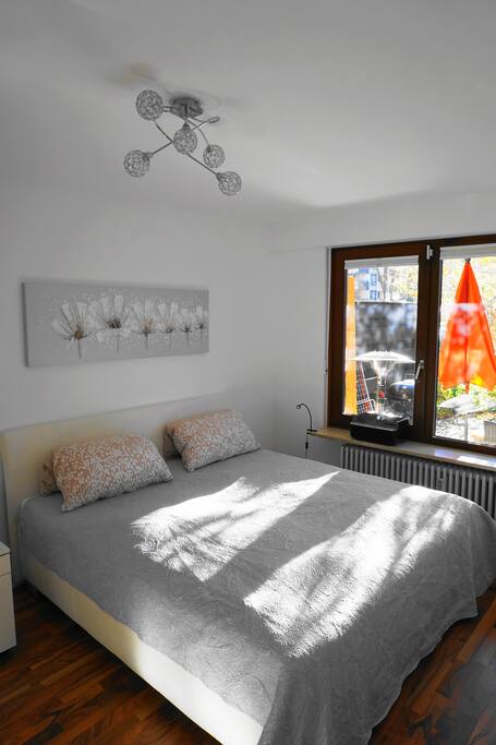 My bedroom with a double bed