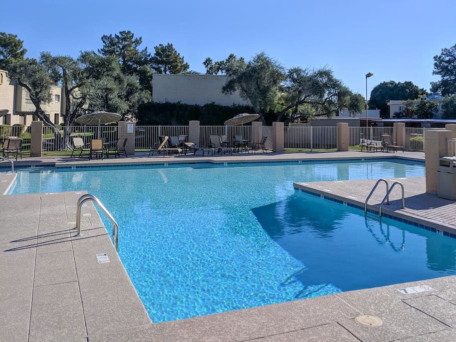 Relax in the community pool, just steps from the front door.
