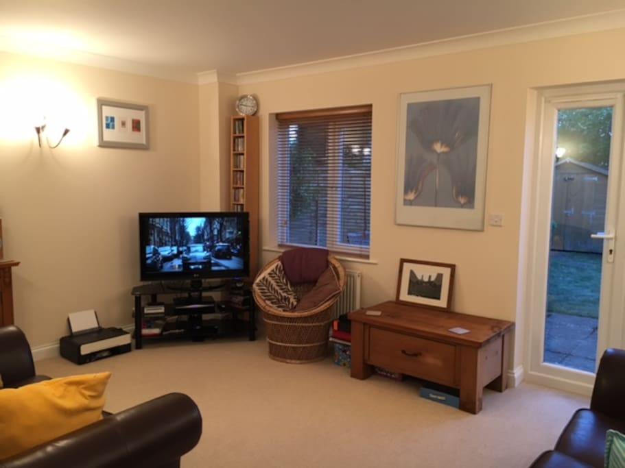 Living room (photo 1), with 2 x 2 seater leather sofas, HD TV, Sky TV, DVD Player, Nintendo Wii, CD Player