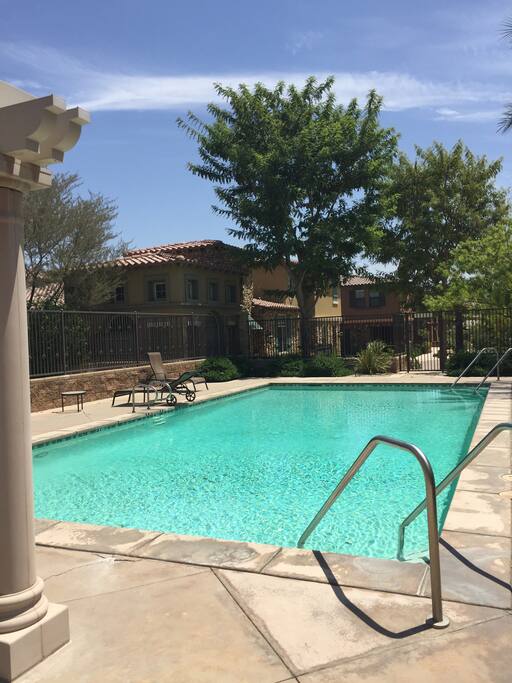 Large pool, shared by only a few units.
