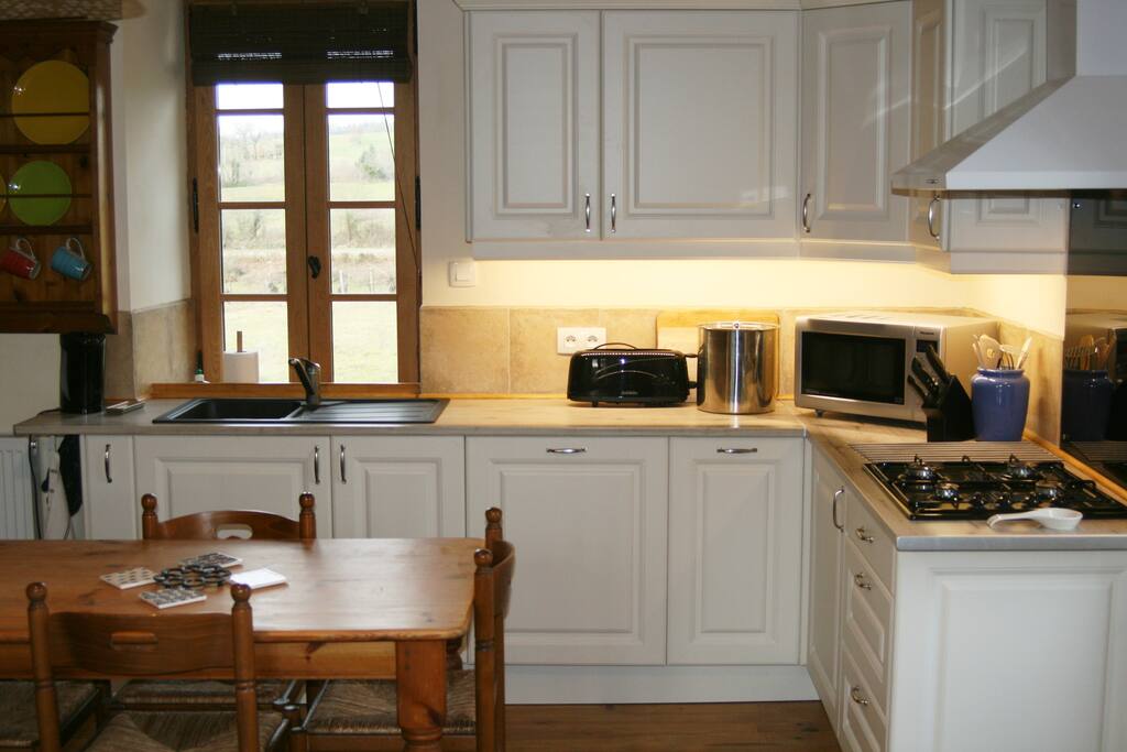 The kitchen area