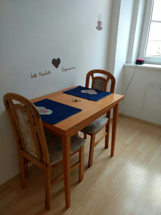 Table in the kitchen