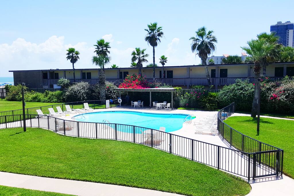 Pool view from balcony