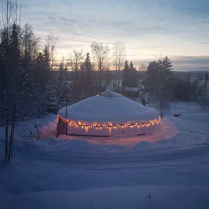 Snow all around
