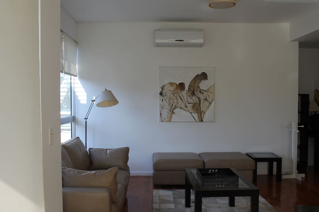 Bright Living Room With TV