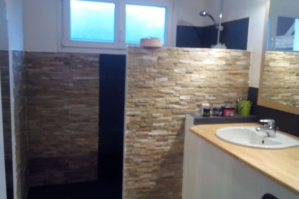 salle de bains avec douche Italienne
