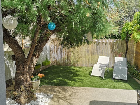 Wonderful T2 50 m2, shady garden