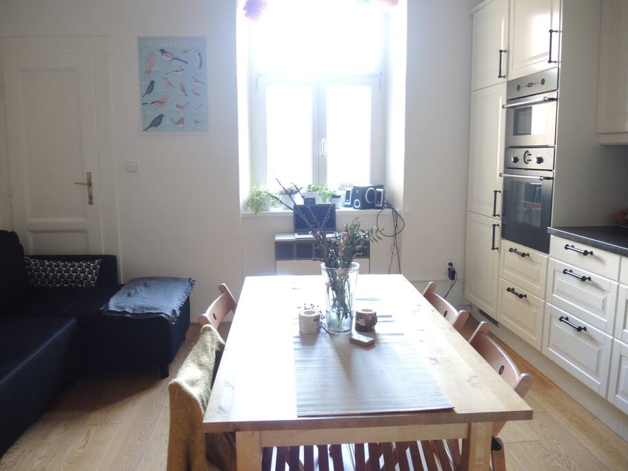 Shared spacious kitchen for your use..