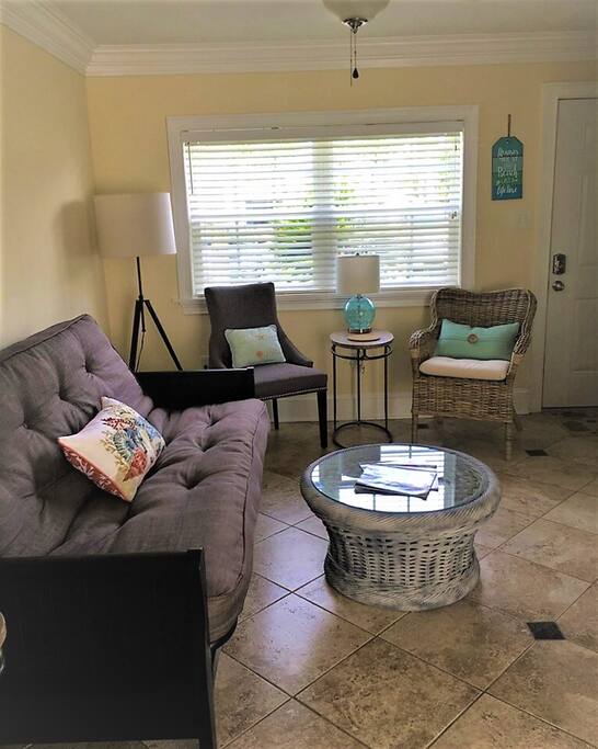 Clean as a whistle and new furniture...