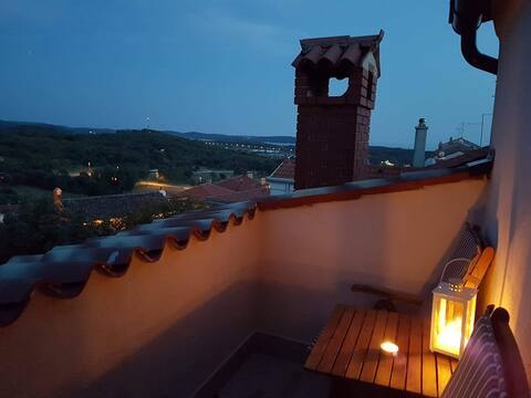 Rooftop App in stone House old town Vrsar