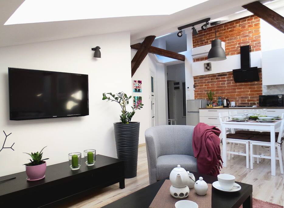 salon z jadalnią/living room & dining room