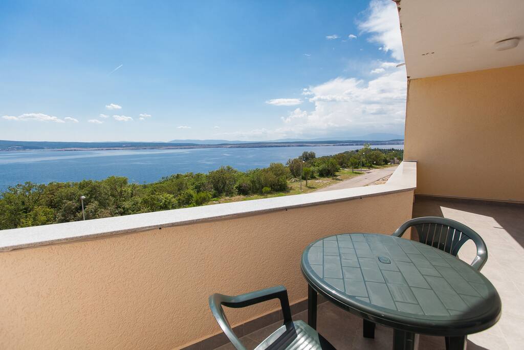 balcony with sea view