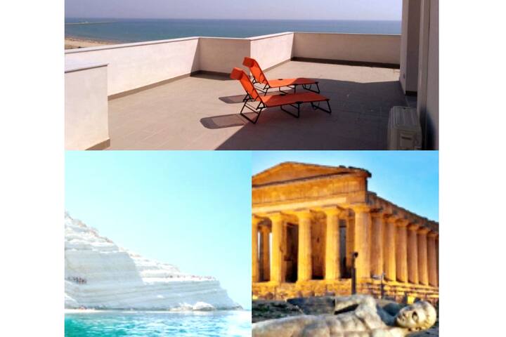 ATTICO tra i templi e scala dei turchi.WI-FI,PARK