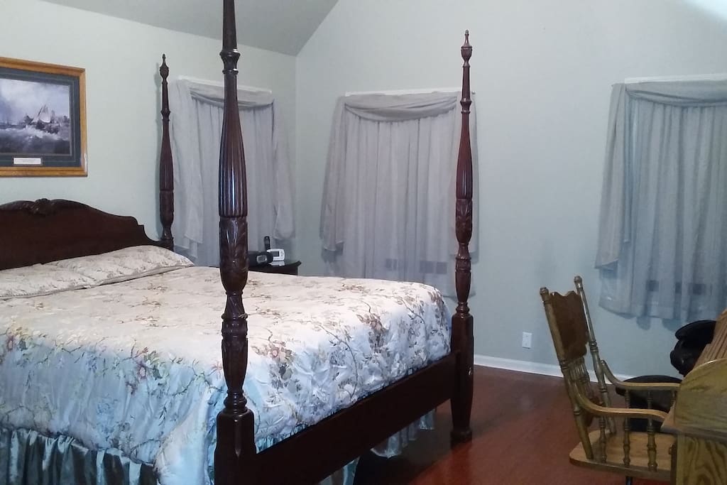 Large Private Master Suite Bedroom with King Select Comfort Bed