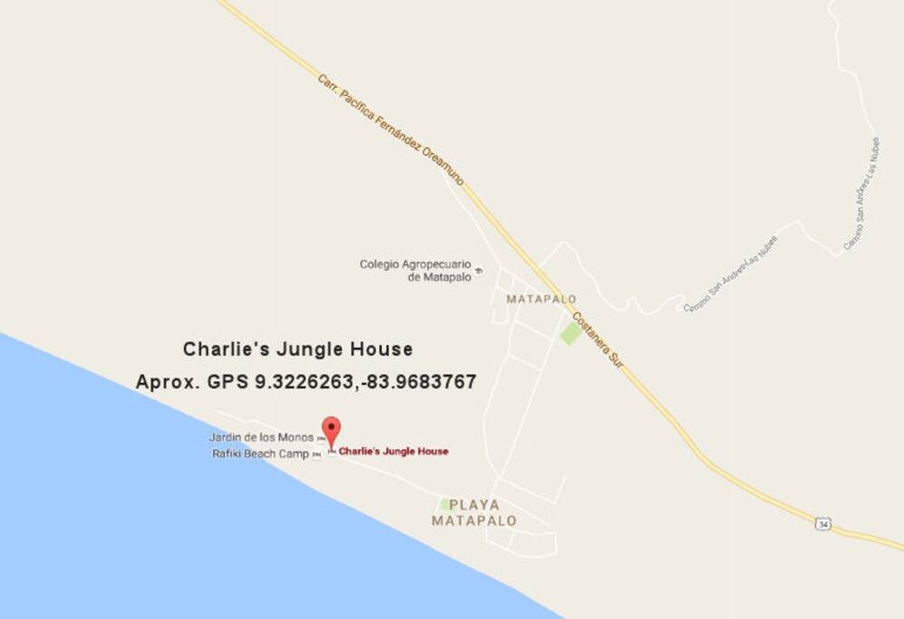 Location Playa Matapalo Beach