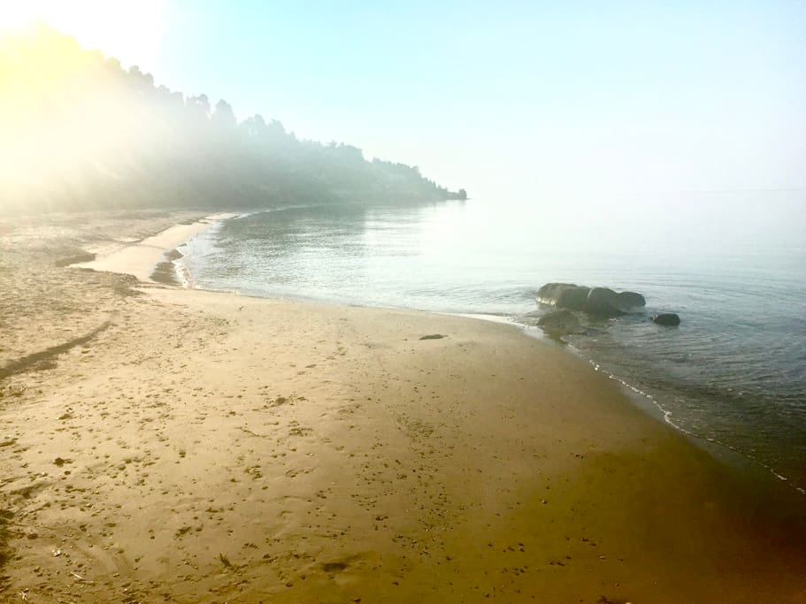 The beach is now totally sandy