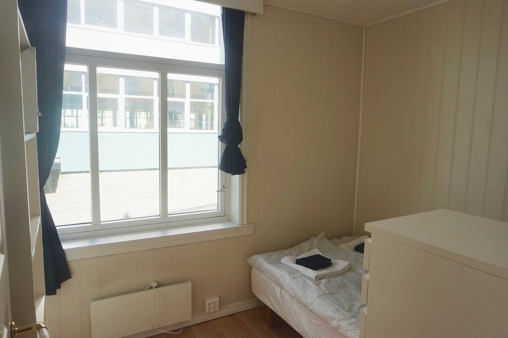 The big window in the room gives a good light.