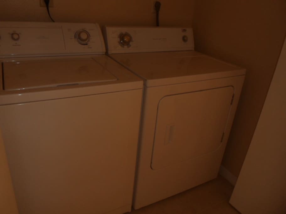 Full size washer and dryer available.
