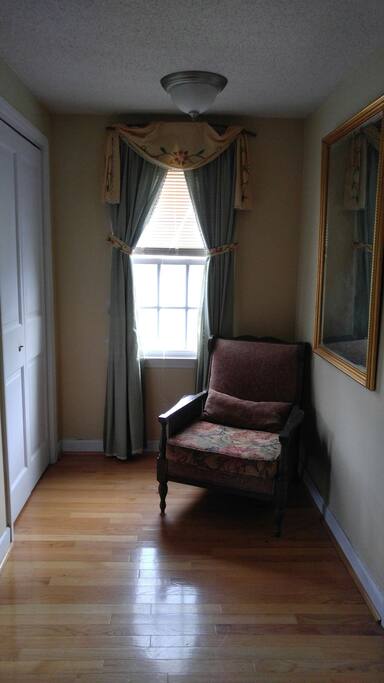 Reading chair and closet