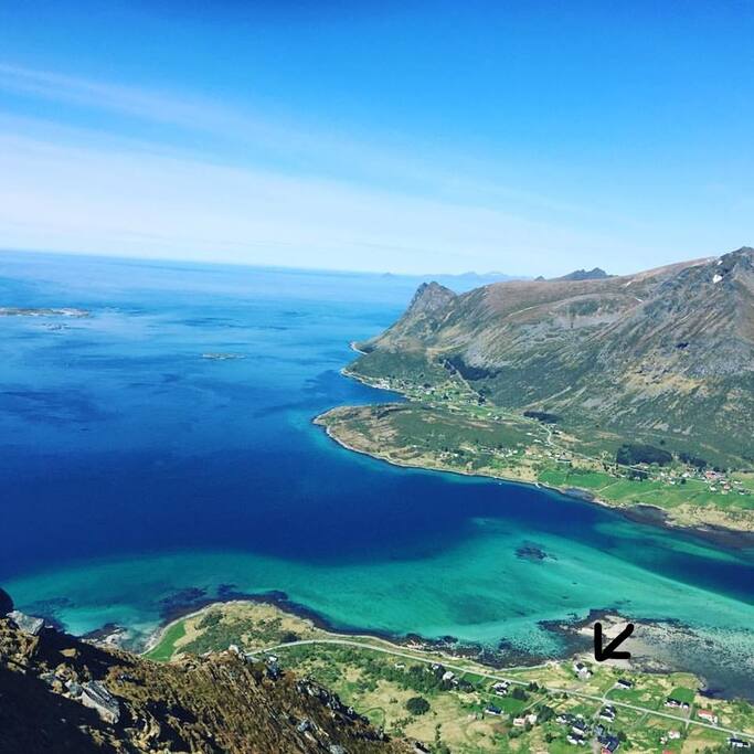Overview of Rystad, picture taken from the mountain "Kleppstadheia"