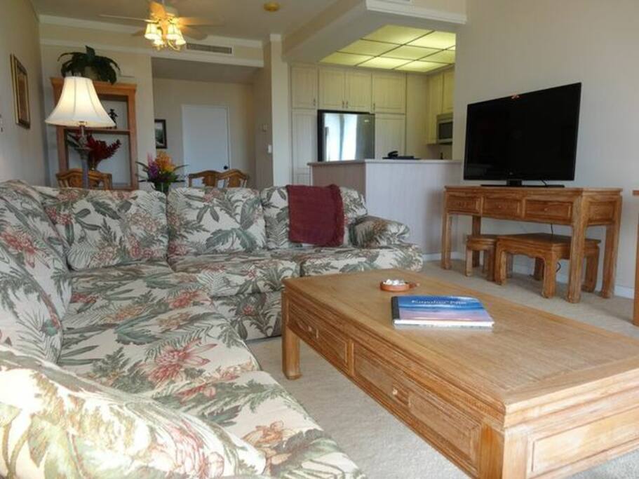 Living room has a sofabed to sleep 2