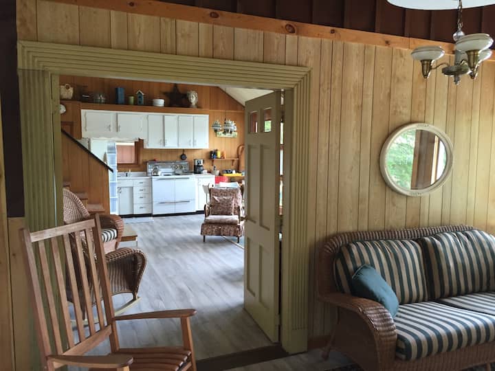 Looking inside from the sun porch.