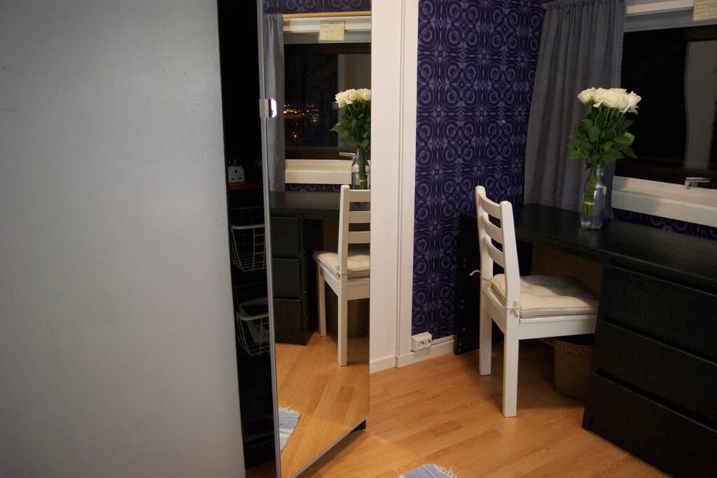 mirrored closet